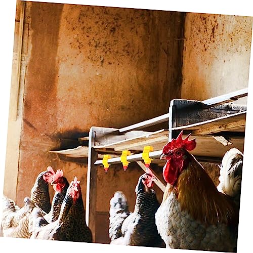 20pcs Poultry Water Feeder Automatic Chicken Waterer for Hens Ducks and Game Birds Durable Screw Style Drinker for Buckets and Coop Use Color