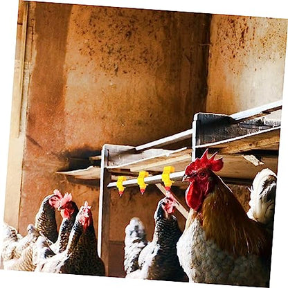 20pcs Poultry Water Feeder Automatic Chicken Waterer for Hens Ducks and Game Birds Durable Screw Style Drinker for Buckets and Coop Use Color