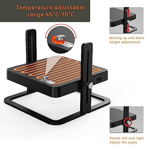 Brooder Heater Plate, 10.8"x 10.8" Chick Heating Plate,Chicken Brooder Heater with Ajustable Temperature,Height and Angle,Brooder Heater for Chicks,Ducklings and Reptiles, Suitable for 10-20 Chicks