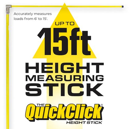The Original QuickClick Height Stick – Measures Up to 15 Feet – Measure Your Load Before You Hit The Road™ - size: Original - Measures Up To 15'