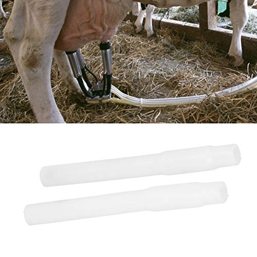 Silicone Milking Machine, Short Tube, 2 Pieces, Green, Stable Performance, Replacement for Farm Milking Machine