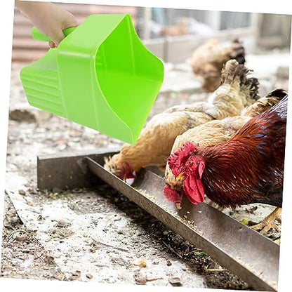 Outanaya Thick Plastic Feed Shovel for Livestock 1.5L Animal Feed Scoop Handle for Grain Rice and Ice Cube Handling