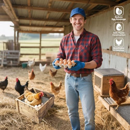 6Pcs Chicken Nesting Pads,Washable Nesting Pads for Chicken Coop, Reusable Chicken Nesting Mats with 4 Fake Eggs, Easy Clean & Durable Laying Box Accessories 12×12 inch - color: Gray-6pcs