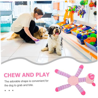 Housoutil Interactive Plush Dog Chewing Toy for Teething and Boredom Relief Cute -Necked Pig