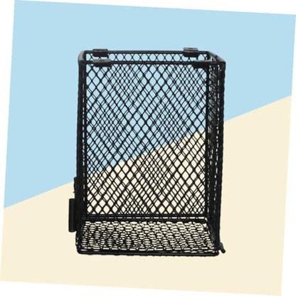 Hemoton Reptile Scald Lamp Shade PET Heating Lamp Guard for Reptiles and Poultry Sturdy Black Design Suitable for Terrariums