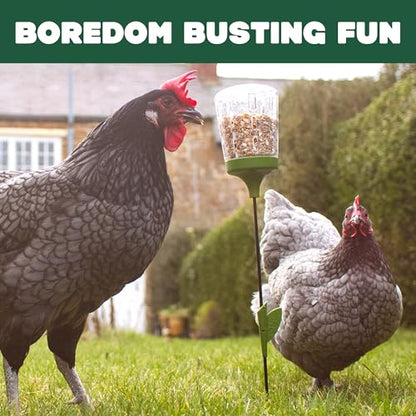 Omlet Poppy Chicken Peck Toy | Interactive Foraging & Pecking Enrichment Toy for Hens | Slow-Feed Treat Dispenser | Reduces Boredom & Feather Pecking | 300g Feed Capacity | 2 Designs - style: Poppy