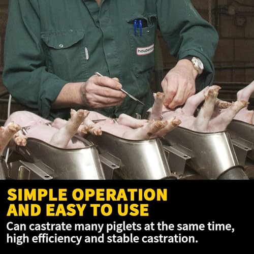 Stainless Steel Piglet Castration Tools,Portable Pig Castration Rack Tools Bracket,Breeding Equipment for Farm Livestock,Operation Platform Castration for Piglet Castration- Small