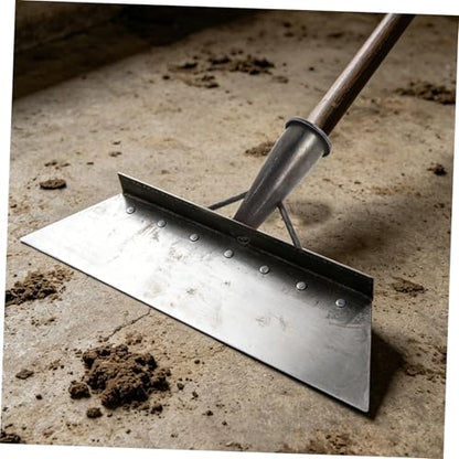 POPETPOP Manganese Steel Livestock Manure Scraper Shovel 38cm for Farm and Barn Cleaning Multi-Functional Metal Floor Scraper Tool