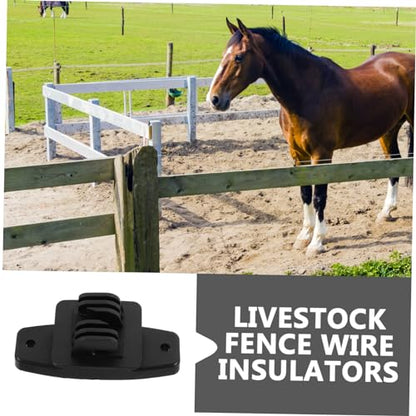 BESTonZON 50Pcs Electric Fence Insulators Material for Farm Fencing Lightweight Design for Livestock Replacement for Electric Wire Insulation