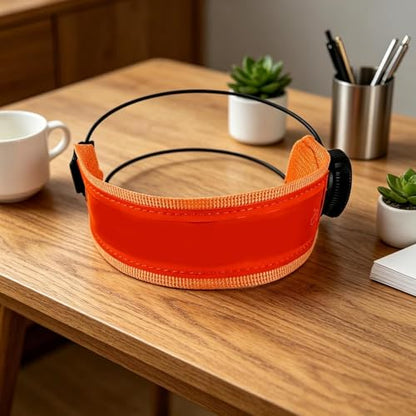 Bike Pants Strap - Reflective Cycling Cuff, Night Riding Band, Adjustable Ankle Wrap, Safety Visibility Gear, Daily Commute Use, Trail Running Walking, City Road Support improving Safety During - color: Orange