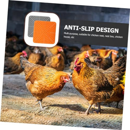 Levemolo Washable Silicone Chicken Nesting Pads 2-Piece Set for Laying Hens Sturdy Nest Box Liners for Chicken Coop Easy to Clean Nesting Box Supplies