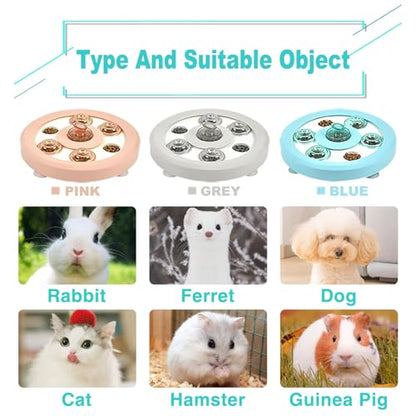 kathson Rabbit Enrichment Toys Bunny Foraging Toy Small Animal Treat Dispenser Hamster Puzzle Feeder Guinea Pig Interactive Toys Mental Stimulation for Ferret Chinchila Cat Dog - color: Grey