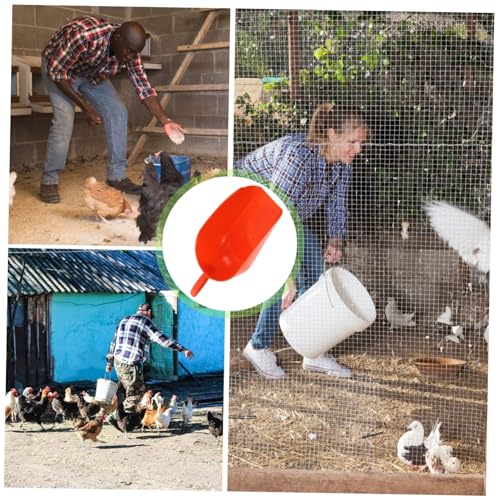 Abaodam Livestock Shovel Reusable Farm Food Scoop for Poultry and Livestock Ergonomic Handle Design for Farm Feeding and Garden Use