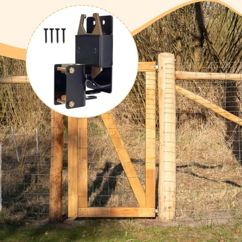 2 Way Lockable Gate Latch Heavy Duty Steel Livestock Gate Latch for Pastures Ranches Horse Corrals 7.60x4.00inch