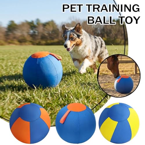 18" Giant Herding Ball Dogs, Inflatable Durable Tear-Resistant Calming Big Jumbo Ball for Dogs Horses Sheeps Pet Play & Exercis, Entertainment, Fun, Training Outdoor (Blue1) - color: Blue1