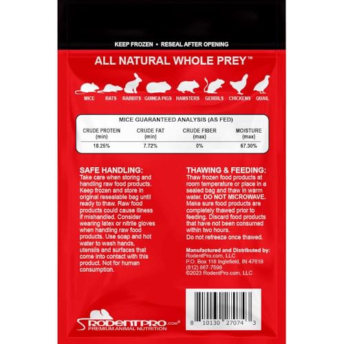 RodentPro Frozen Reptile Feeder White Large Mice (50 Count)