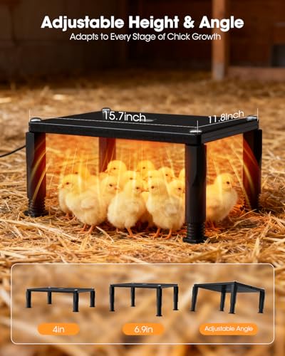 Smart Brooder Heater for Chicks,120 Watts Radiant Heat Flat Panel Heaters for Winter