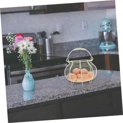 Fruit Holder Baskets Metal Wire Basket Storage Countertop Egg for Fresh Eggs