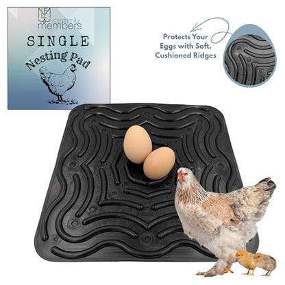 Reusable Silicone Chicken Nesting Box Pads 12x12 in – Washable Coop Liners, Cushioned Anti-Roll Egg Mats, Easy Clean, Cut-to-Fit, Long-Lasting - size: 1 Pack