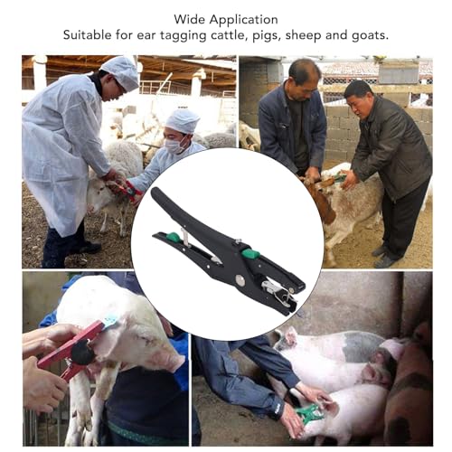 Livestock Ear Tag Applicator, 1 Piece Universal Metal Ear Tag Pliers Kit, Sheep Lamb Ear Tag Tool for Livestock Animal Cattle Pig Goat, Farm Supplies