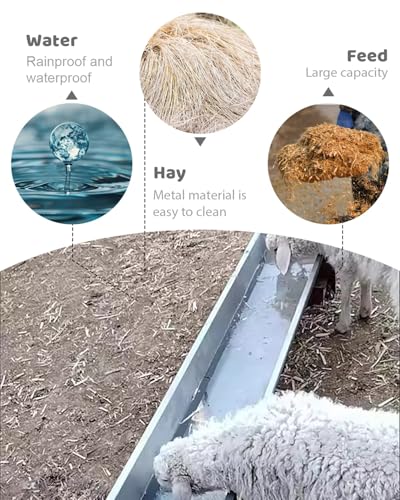 Pig Hog Feeders for Outside Heavy Duty, Piglet Livestock Feeder Trough Easy Clean Fill, Automatic Animals Feeder/Poultry Watering Bowls(78.7ft/6.6ft) - size: 78.7ft/6.6ft