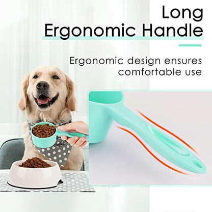 Super Design 1/2 Cup Dog Food Scoop for Container Melamine Measuring Scoop for Dogs Cats Birds and Rabbits Pet Food Feeding Scoop Dishwasher Safe - Baby Green - color: Green ½ Cup
