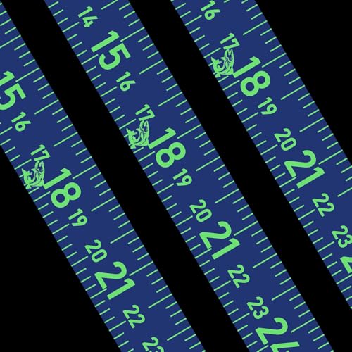 51 Inch Fishing Ruler Adhesive Waterproof Fishing Measuring Tape Tool for Boat Reflective Boat Ruler Sticker Glow Tape in The Dark - color: Blue