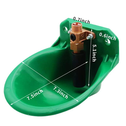 Automatic Sheep Water Bowl Copper nuzzled Valve Auto Fill Goat Waterer | Livestock Water Trough For Horse Pig Hog Cow, Self-Filling Cattle Water Tank ,Water Sewage Separator Vertical Bucket Drinker