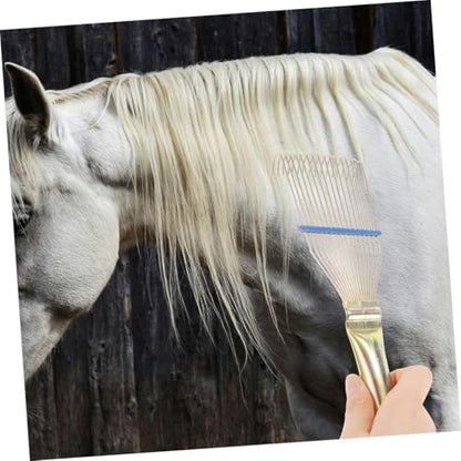 POPETPOP 2pcs Rake for Livestock Ergonomic Dematting Comb with Comfortable Handle for Sheep Cattle Grooming Easy to Clean and Gentle Animal Hair for Home Care