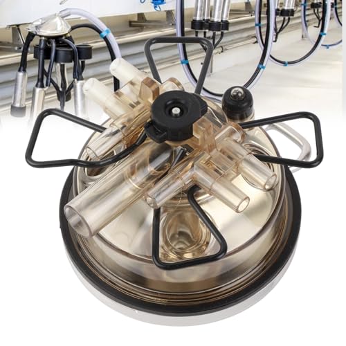 350cc Farm Milking Claw Collector, Milking Machine Accessories for Cow and Sheep, Milk Collector with Closed Valve and Straight Buckle, Durable PC Material Milking Tool