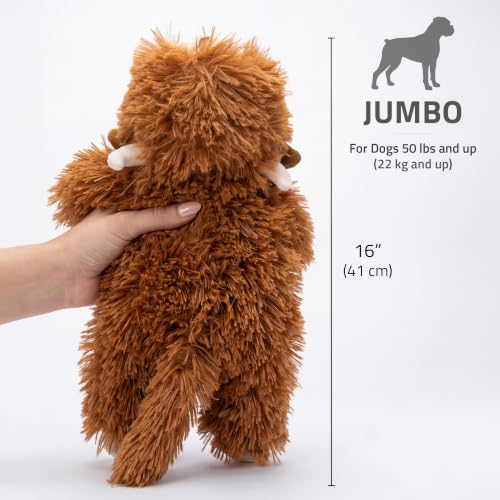 Playology Dog Toys | Plush Highland Cow Stuffed Animal | Beef Scented Jumbo Squeaky Toy | Plush Chew Toy for Large Dogs - size: Large, style: Highland Cow