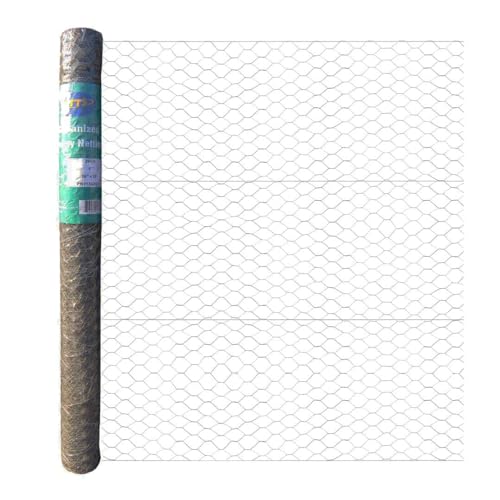 20GA Galvanized Hexagonal Poultry Netting Chicken Wire 36 inches x 25 feet x 1 inch Mesh - size: 36"x25'