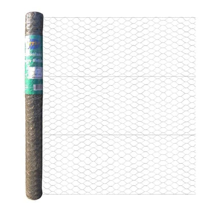 20GA Galvanized Hexagonal Poultry Netting Chicken Wire 36 inches x 25 feet x 1 inch Mesh - size: 36"x25'
