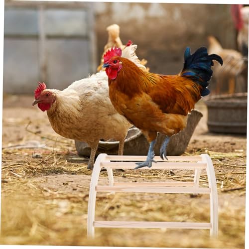 Toyvian 4pcs Chicken Training Perch Stand Set Wooden Roosting Rod for Hens and Outdoor Birds Adjustable Bird Perch for Poultry and Parrots
