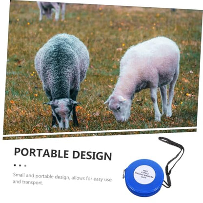 LALAFINA Animal Weight Tape Measure for Goats Cattle Pigs High Measuring Tape for Chest Waist and More Portable Farm Livestock Measuring Tool