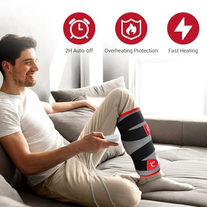 Comfytemp Leg Heating Pad, FSA Eligible Items Only List Wearable Heat Pad for Leg and Calf, HSA Electric Heat Wrap for Thigh/Knee/Arm/Hamstring Soothing Warmth, Birthday Gifts for Mom/Women/Wife/Her - size: Large