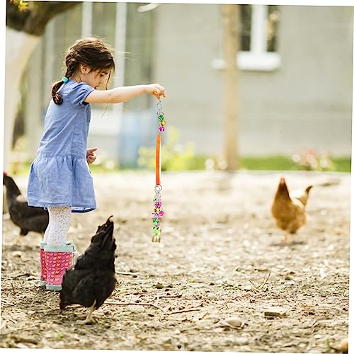 Totority Hanging Rooster Mirror Toy for Chickens Durable Pet Cage Accessory for Fun and Entertainment Gardens and Farms for Birds and Livestock