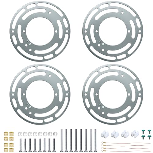 Universal Lighting Fixture Mounting Bracket Kit, 4 Inches Heavy Duty Round Crossbar for Chandelier, Pendant, Wall Lamp and Ceiling Fan (4 Pack) - size: 4 Pack