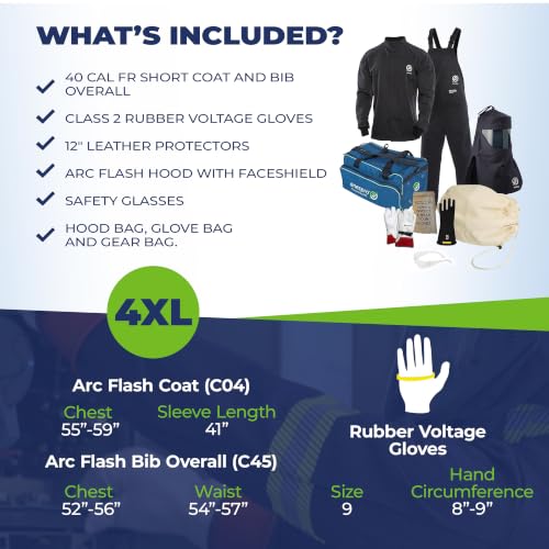 Premium Class 00 Insulated Electrical Gloves Kit, 500V AC / 750V DC, YellowWeaver Arborist Legacy Logging Belt & Suspenders