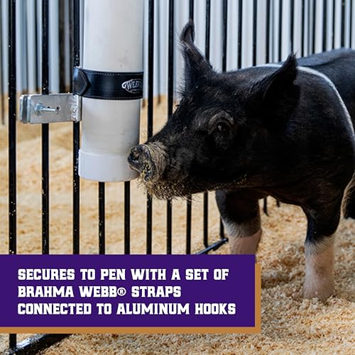 Weaver Livestock Vertical Pig Waterer with Steel Nipples, Straps for Easy Mounting, Hog Waterer Kit for all Pen Sizes