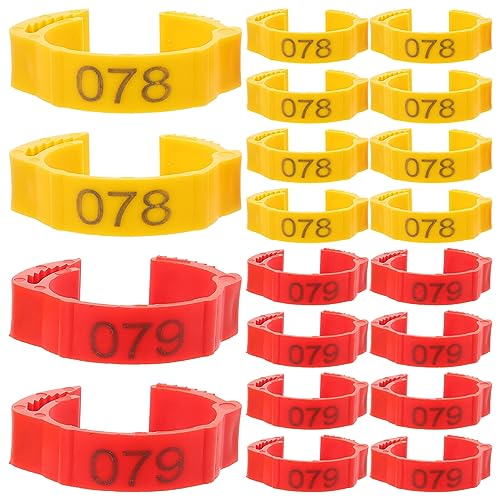 Ipetboom 200pcs Colored Chicken Leg Tags Poultry Leg Bands for Easy Identification of Hens and Lightweight Reusable Bright Colors