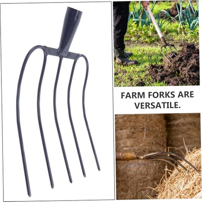 Yardwe Durable Agricultural Fork Multi Functional Manure Fork for Farm Lawn Heavy Duty Handheld Tool for Clearing Grass Maintenance Resistant Design