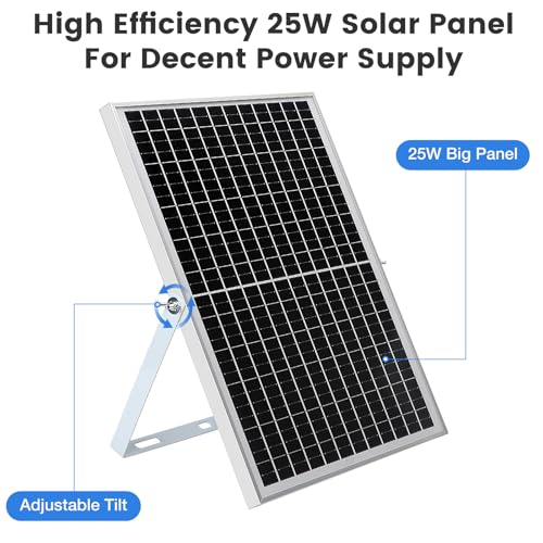 Fanspex Solar Exhaust Fan, Solar Powered Vent Fan Kit for Outside Greenhouse Shed Chicken Coop (8" Fan) - size: 8" Fan