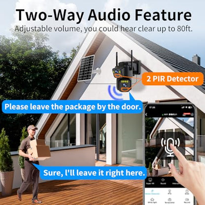 LETSCEE Security Cameras Outdoor WiFi,5G/2.4G Cameras for Home Security Solar Power with Dual Lens,Motion Detection,Night Vision,2-Way Audio,Weather Proof,No Subscription Fee - color: 2PACK