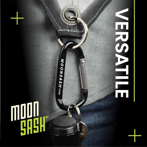 MOONSASH Reflective Sash for Walking At Night | USA-Made | Fitted, Reversible + Patented Night Walking Safety Gear | Perfect Belt/Reflective Vest for Women & Men Alternative | Essential Running Gear - style: MED Midnight Black (60")