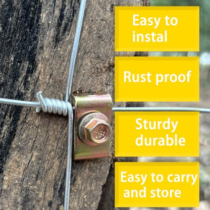 100Pcs Fence Staples, Reusable Wire Fence Staples Fasteners for Mesh and Woven Fencing, Reuse Fence Nails Screws for Chicken Wire Fencing, Faster and Easier for Repairing Wire Fence - size: 2in-100pcs