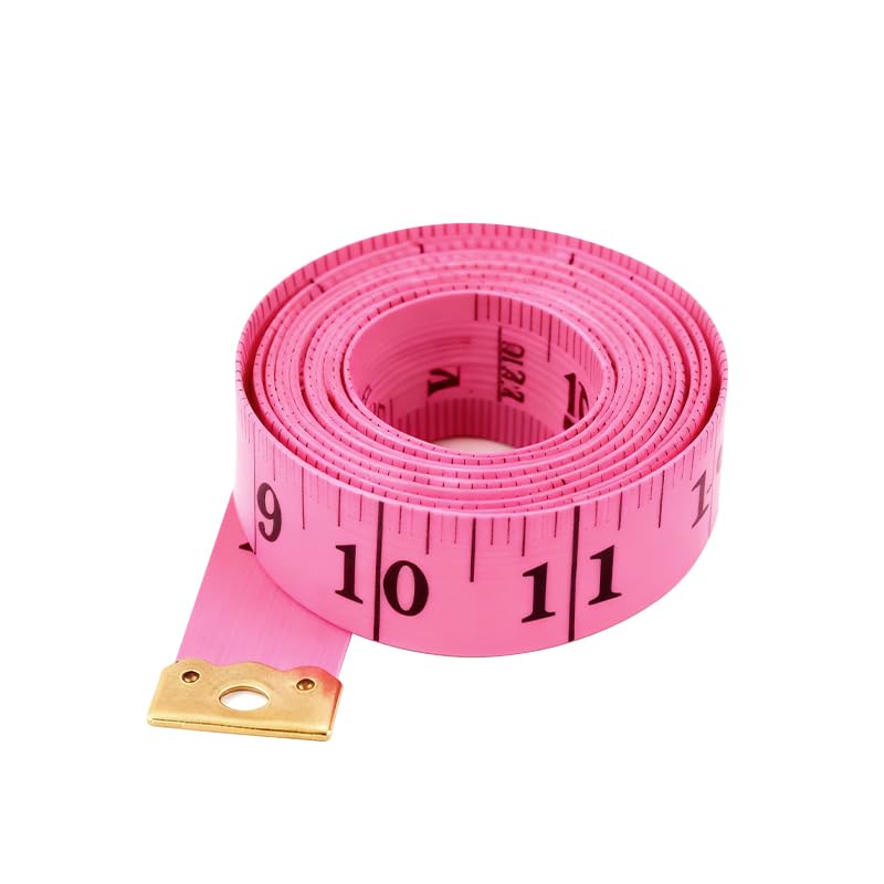 Soft Tape Pack of 3 Measure Dual Scale Standard & Metric Measurements Tape Scale Body Measuring Tape for Weight Loss Tailor Craft Ruler 60 Inches (White+Pink +Green) - color: White+Pink +Green