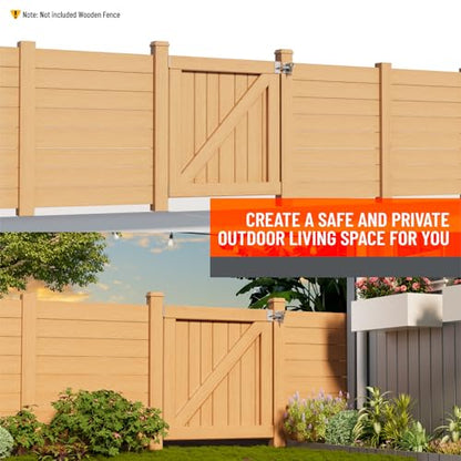 Heavy Duty Self Locking Fence Gate Lock Latch Stainless Steel, Wooden Post Mount Gate Door Latch Matte Silver 1Pack - color: Silvery White
