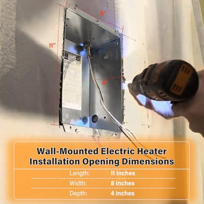 CSC151TW Electric Wall Heater (Model: CSC151TW, Part: 67509) - 5120 BTU, 120V, Built-in Thermostat, Ultra-Quiet, White for Medium Rooms