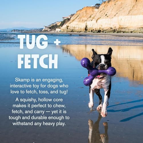 WEST PAW Zogoflex Air Skamp Tug-of-War Stick Dog Chew Toy – Hollow, Squishy Interactive Toy for Dogs, Puppies – for Chewing, Catch, Carry, Fetch, Dishwasher Safe, Latex-Free, Large 8.5", Hot Pink - color: Hot Pink